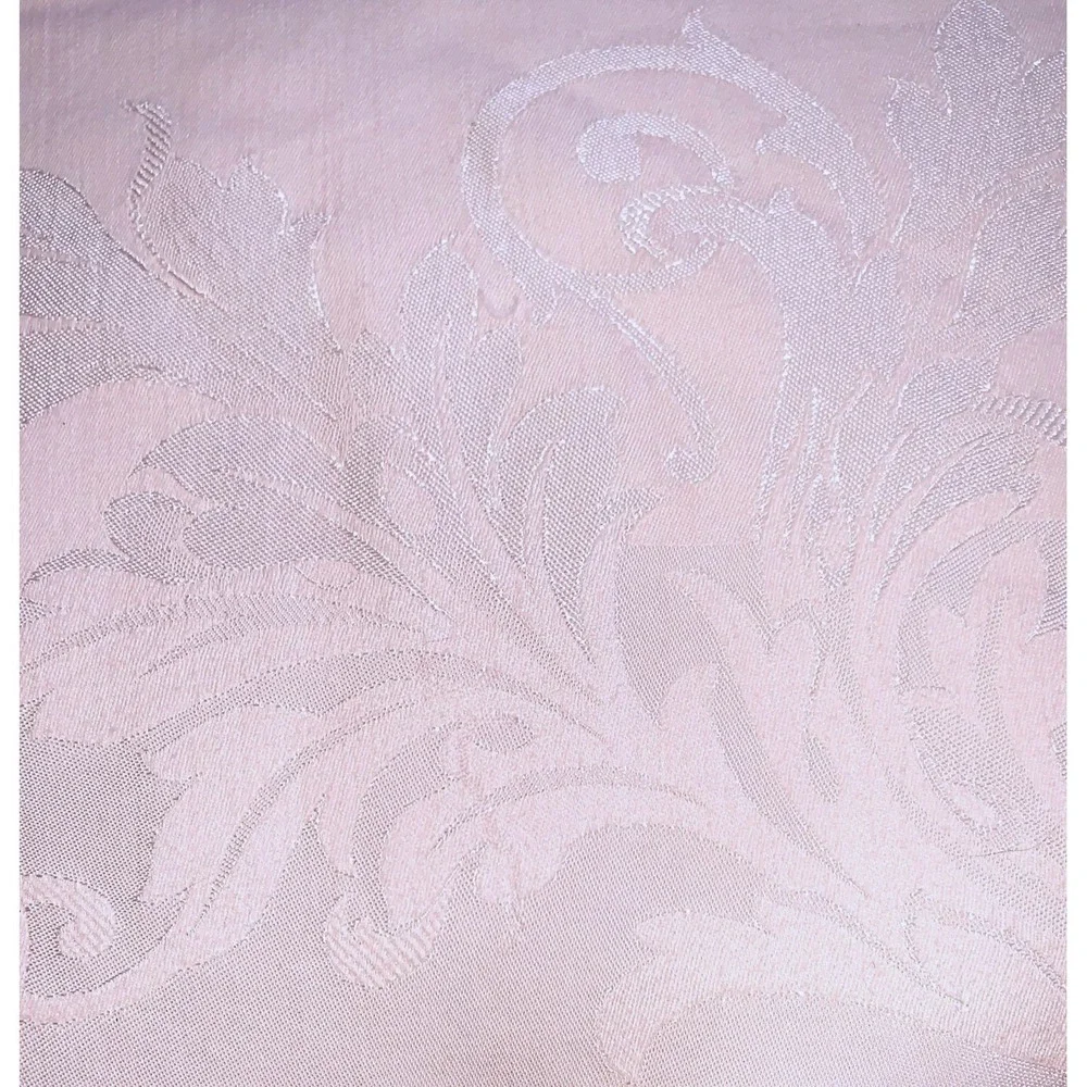 Pastel Pink Mid-Century Damask Tone on Tone Tablecloth 58